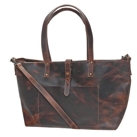 Artizanni Genuine Leather Women's Vintage Tote Bag - Picture 7 of 12